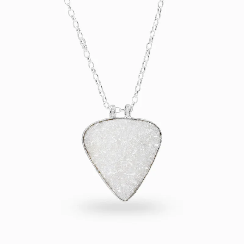 Clear Quartz Druzy Necklace