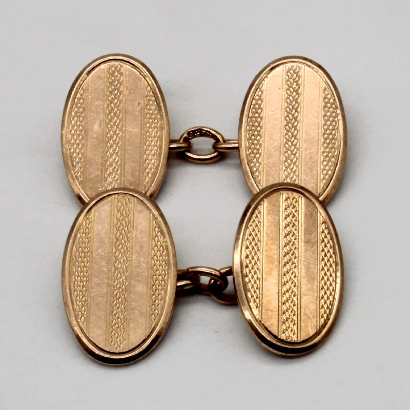 9k Rose Gold Cufflinks