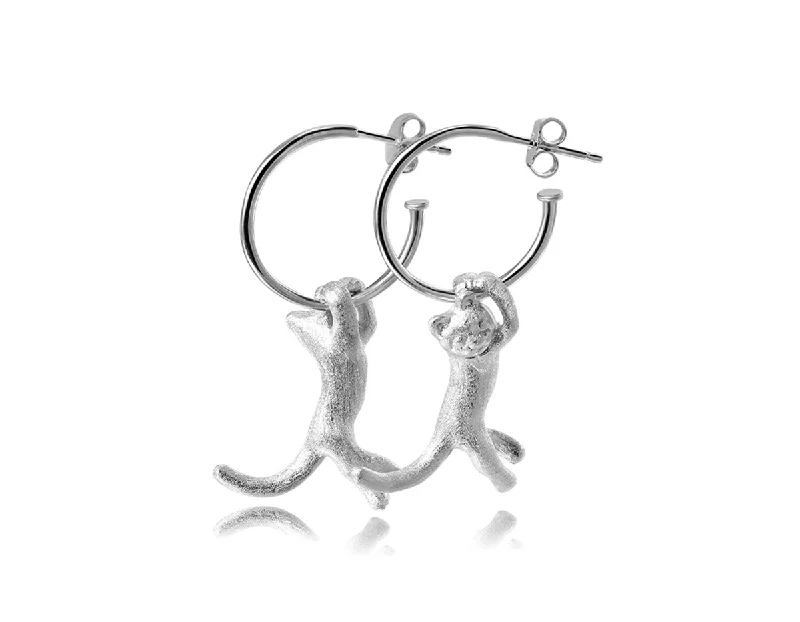 Hanging Cat Earring