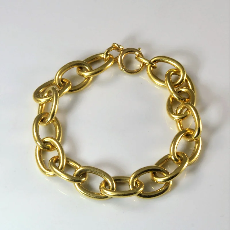 18k Yellow Gold Rolo Chain Bracelet | 7" |