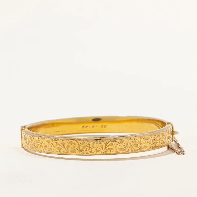 Birks' 9k Yellow Gold Engraved Bracelet | 6.5" |