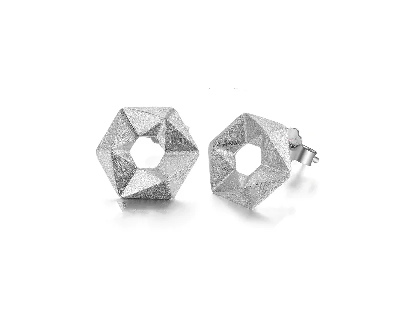 Hexagon Stud Earring