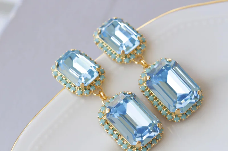 AQUAMARINE TURQUOISE EARRINGS