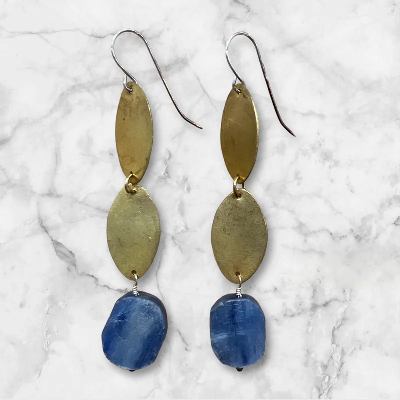 #22  Two Tear Kyanite Earrings