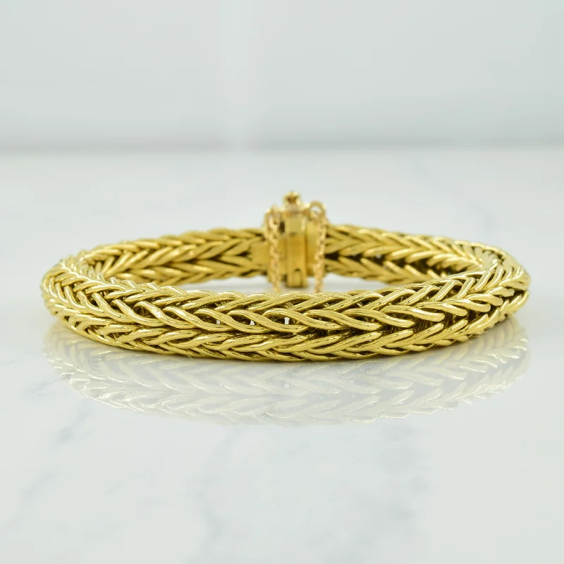 18k Yellow Gold Foxtail Chain Bracelet | 8.75" |