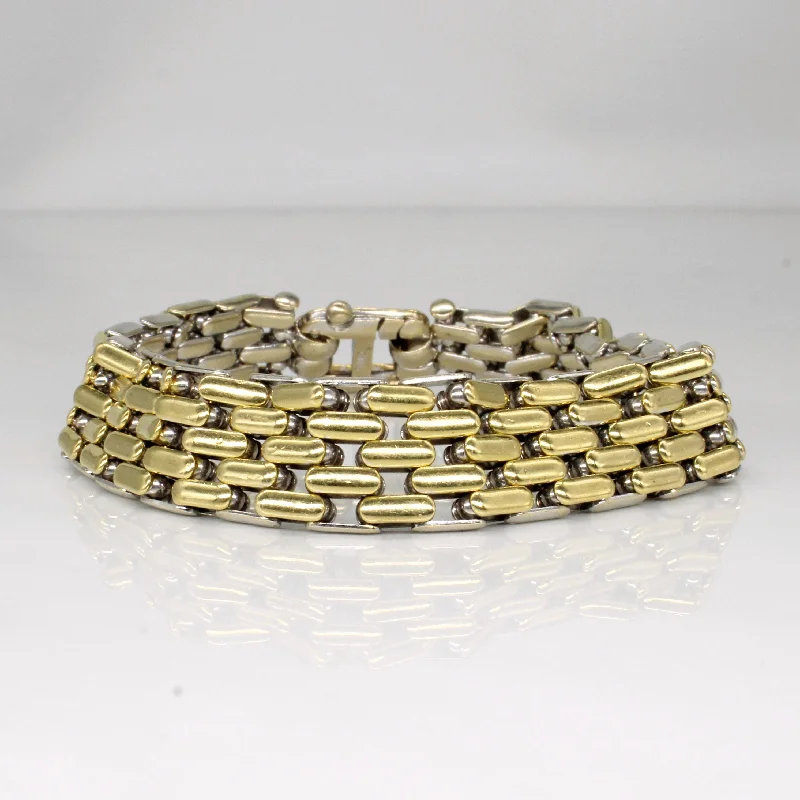 18k Two Tone Gold Reversible Bracelet | 8.5" |