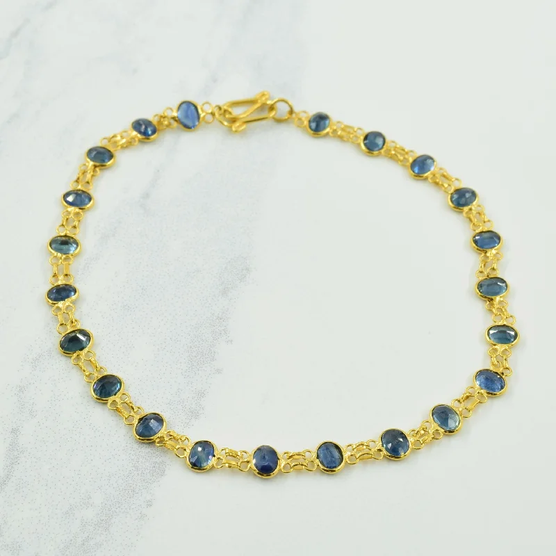 Blue Sapphire Bracelet | 3.74ctw | 6.75" |