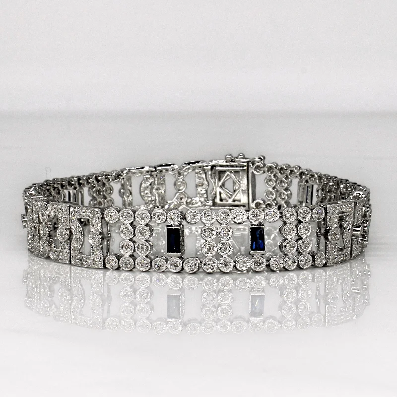 Diamond & Sapphire Bracelet | 0.80ctw, 0.60ctw | 7.25" |