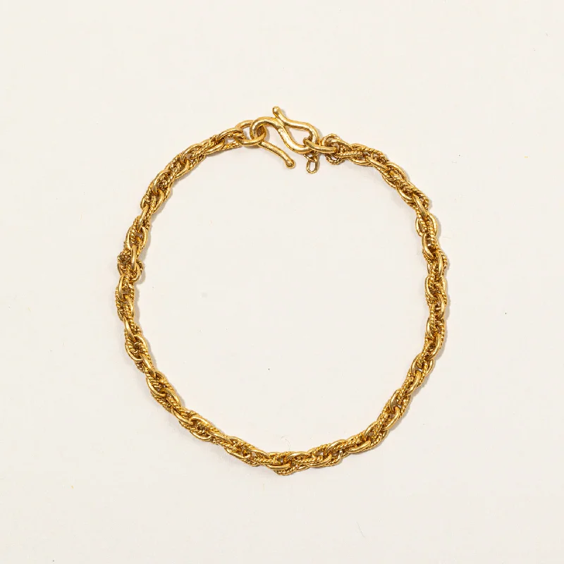 24k Yellow Gold Bracelet | 7" |