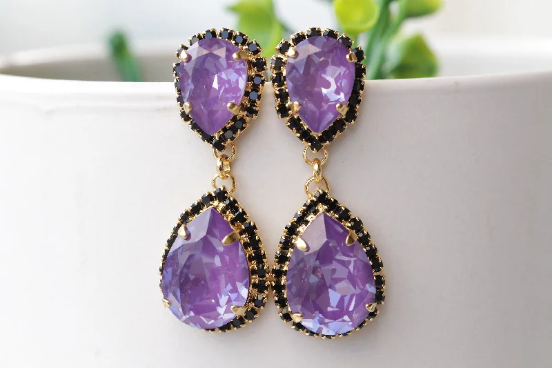 PURPLE BLACK EARRINGS