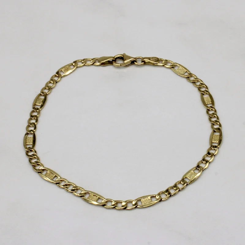 18k Yellow Gold Figarucci Link Bracelet | 7" |