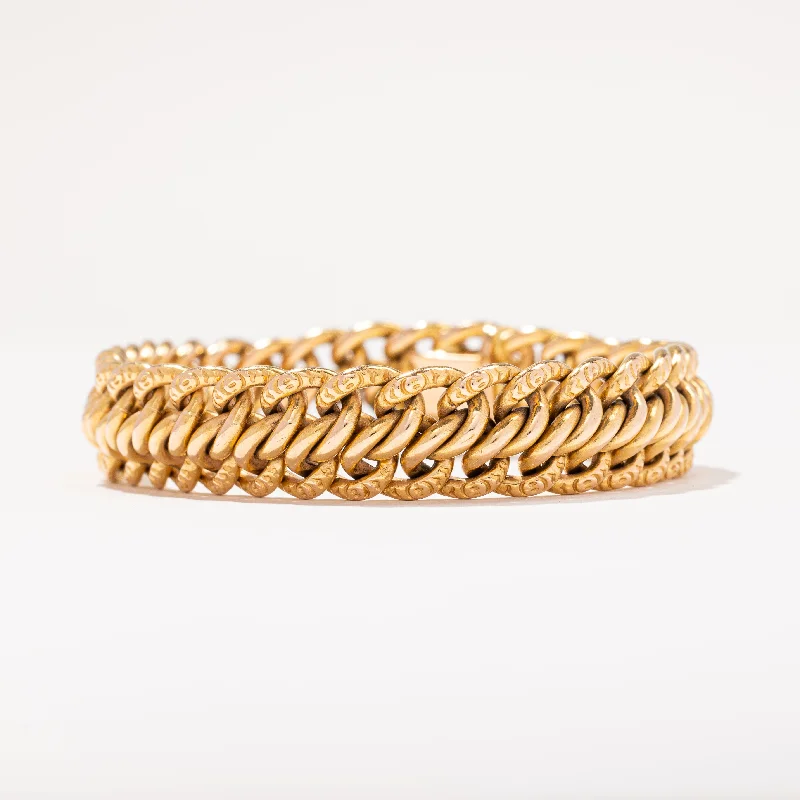 Antique French Hallmarked 18k Gold Bracelet | 7" |