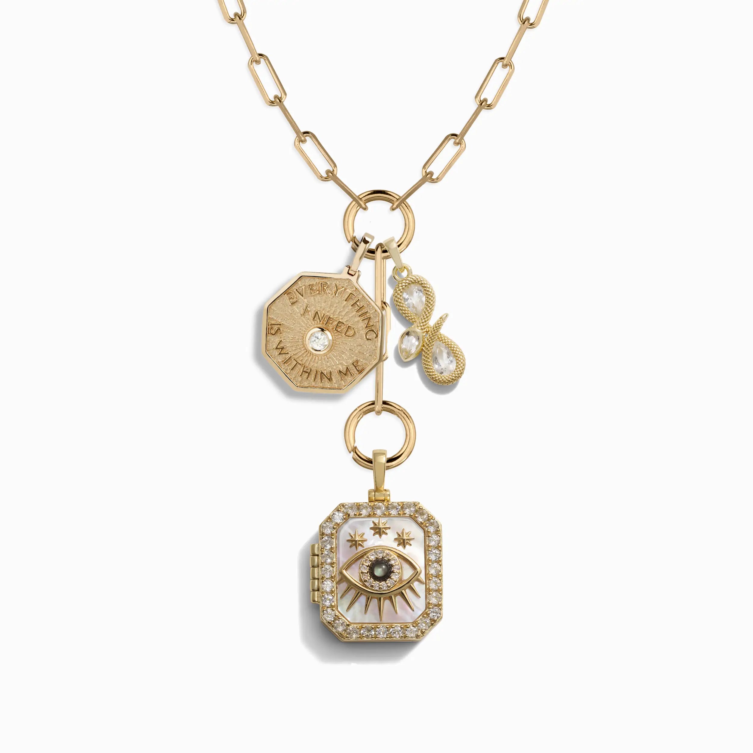 Sacred Eye Locket Charm Lariat