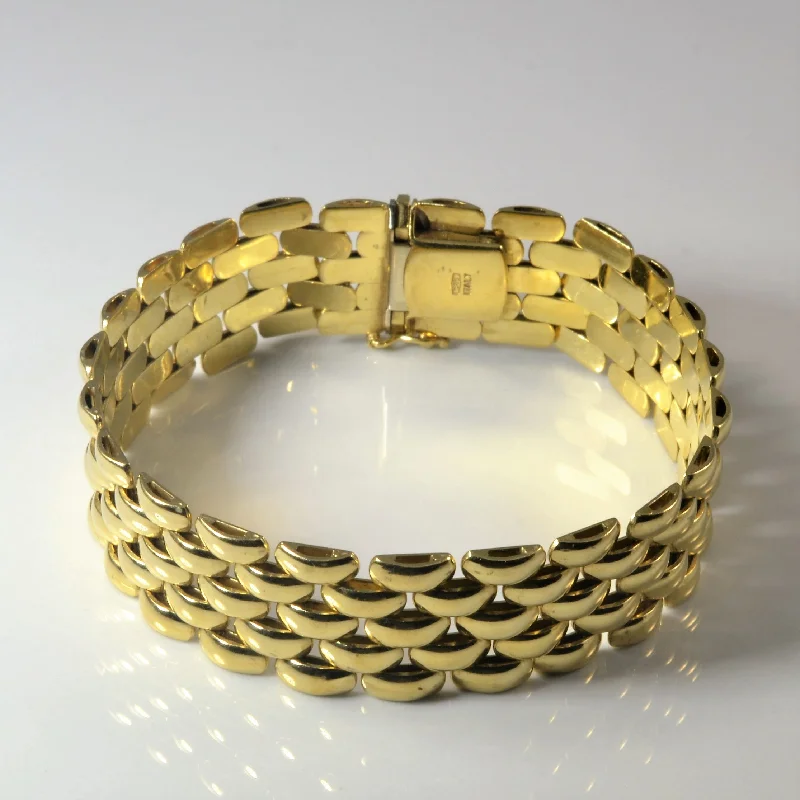 14k Yellow Gold Watch Strap Style Gold Bracelet | 7.5" |