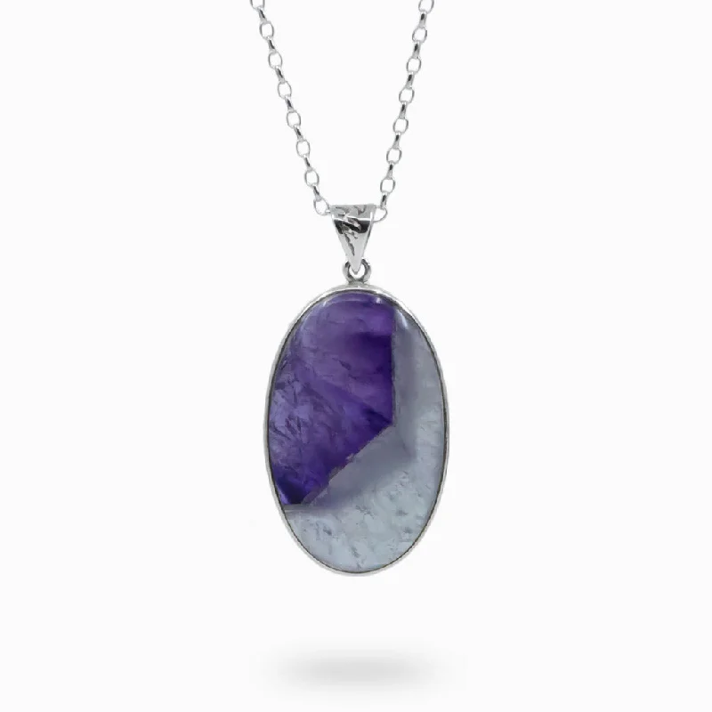 Chevron Amethyst Necklace