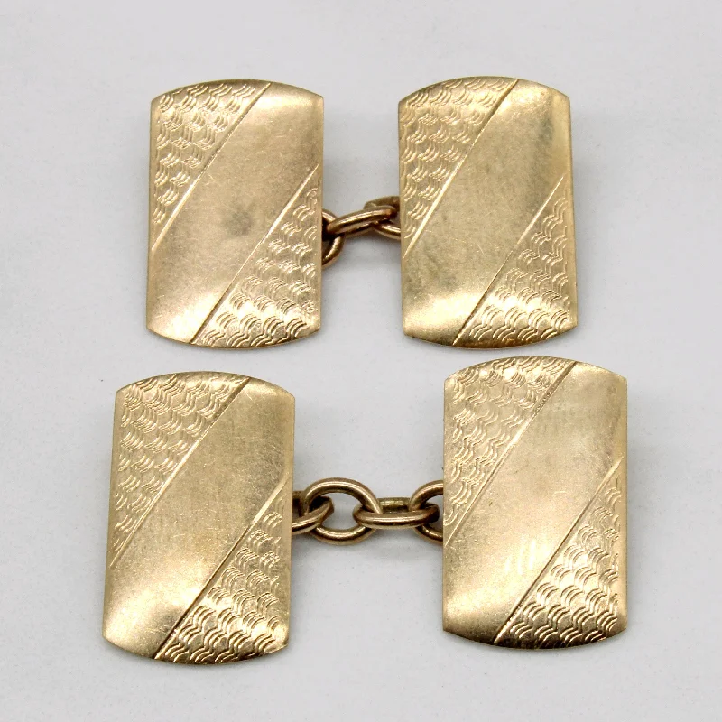 9k Yellow Gold Cufflinks