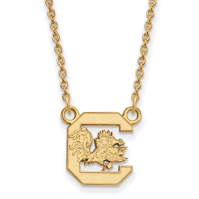 10k Yellow Gold South Carolina Small Pendant Necklace