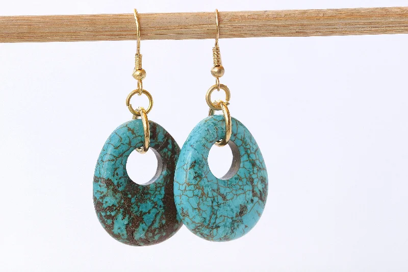 TURQUOISE Hoop EARRINGS