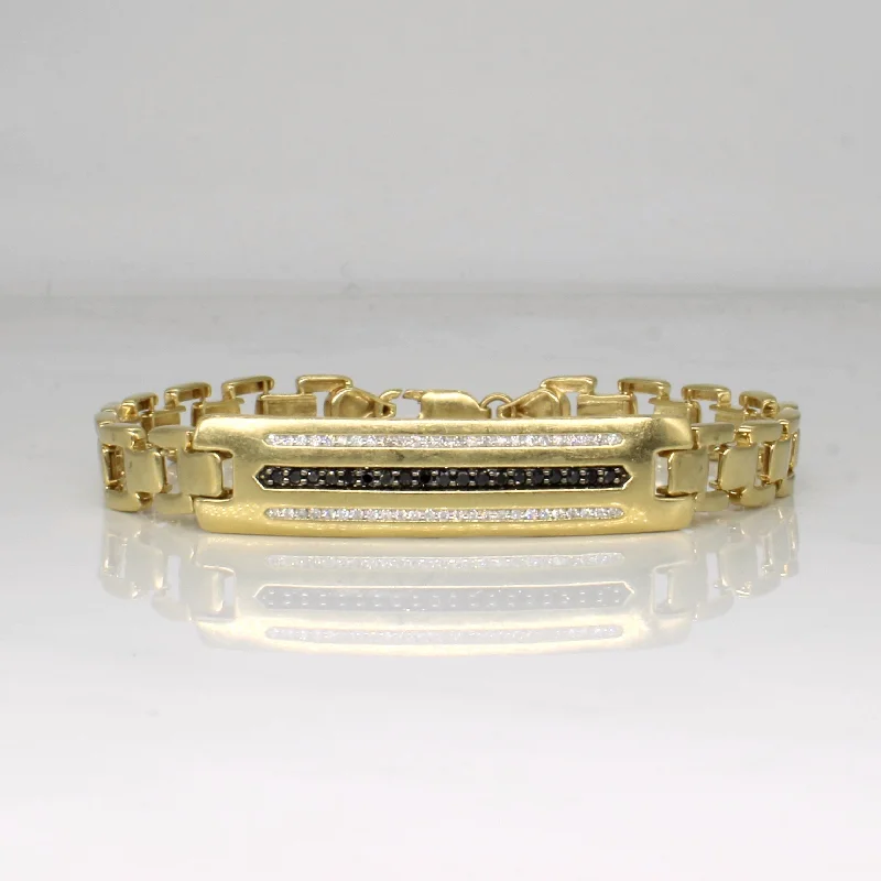 Channel Set Black & Natural Diamond Bracelet | 0.34ctw | 8.5" |