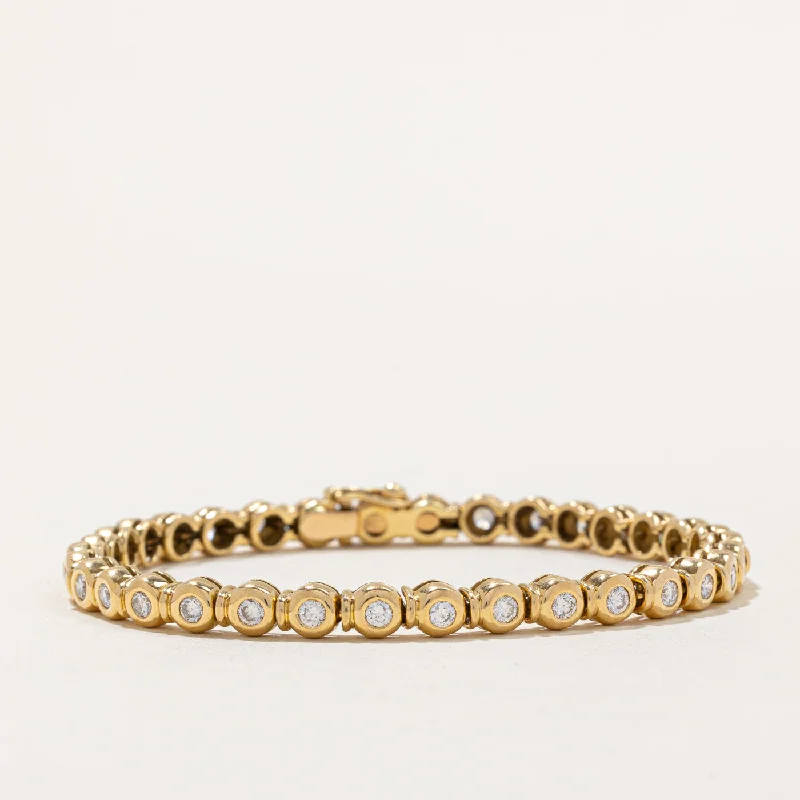 Bezel Set Diamond Bracelet | 1.08ctw | 7" |