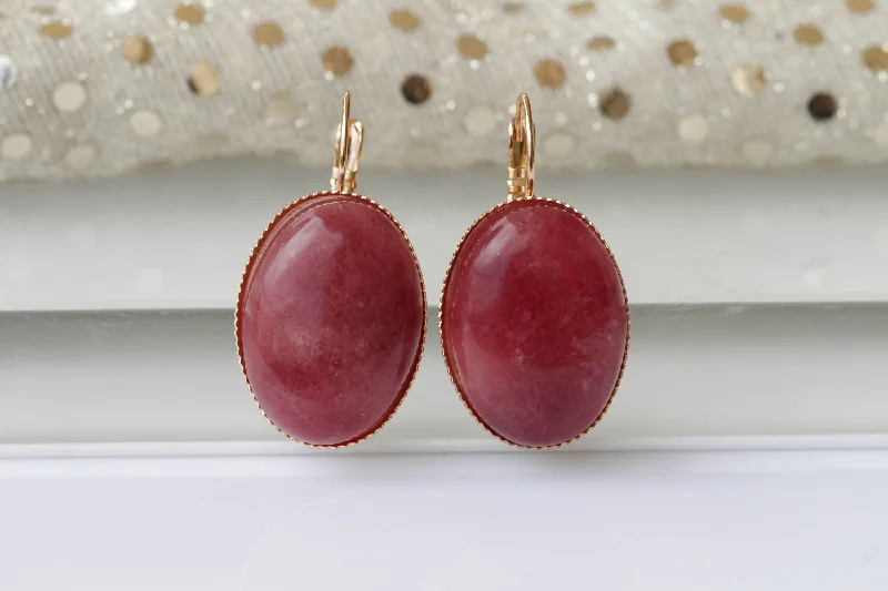 RED AGATE EARRINGS