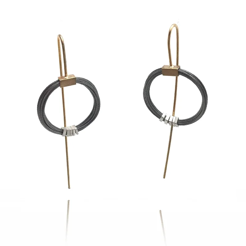 Coil Cable Earrings - Gold/Silver