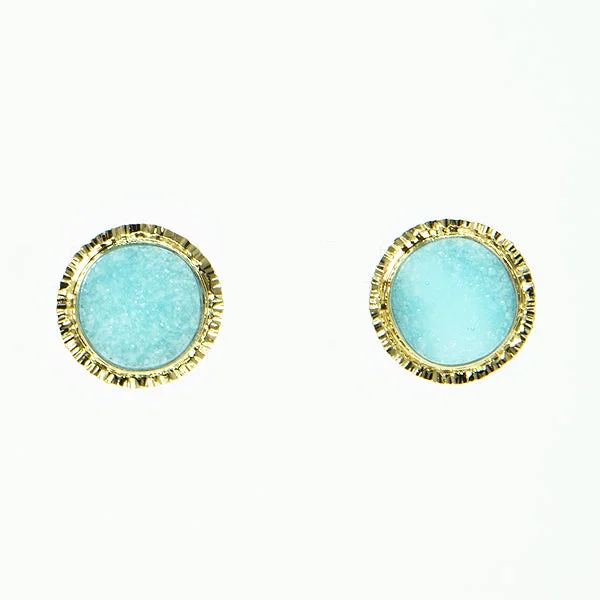 Drusy Hemimorphite Earrings