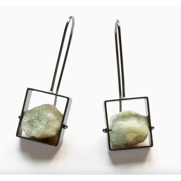 SRJ11LE-X Rectangle Earrings