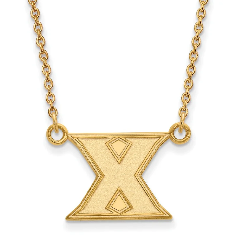 14k Yellow Gold Xavier U Small Initial X Pendant Necklace