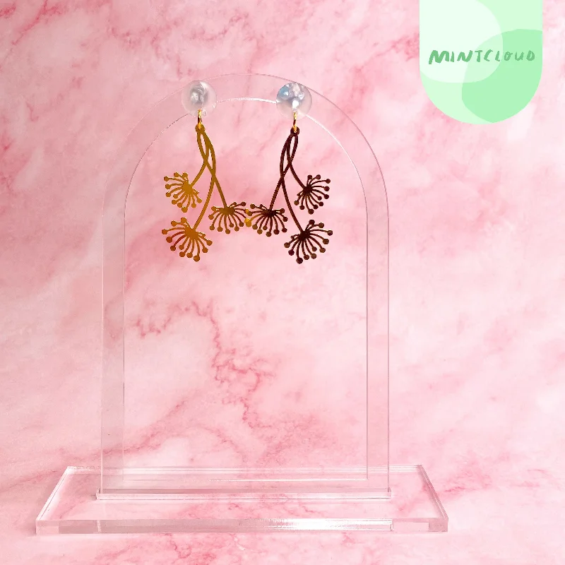 Mintcloud Brass Dangles - Dandelion