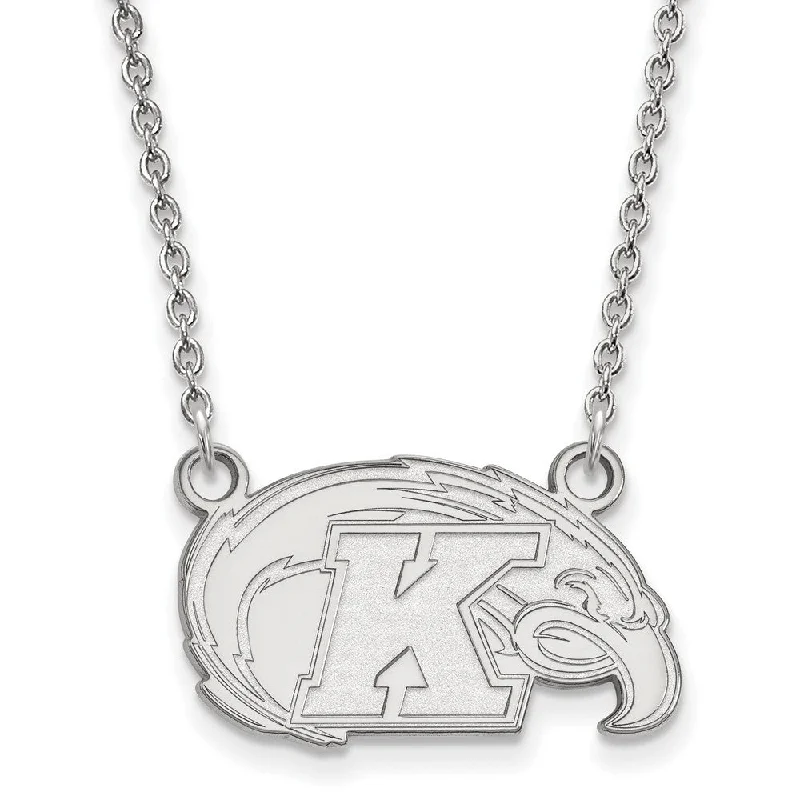 14k White Gold Kent State Small Pendant Necklace