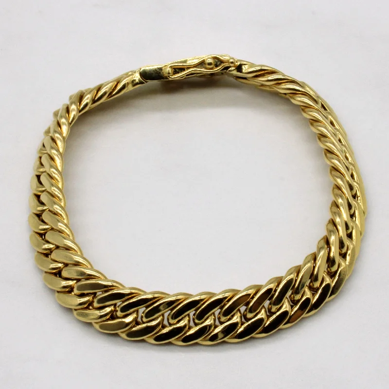 18k Yellow Gold Cuban Link Bracelet | 7.5" |