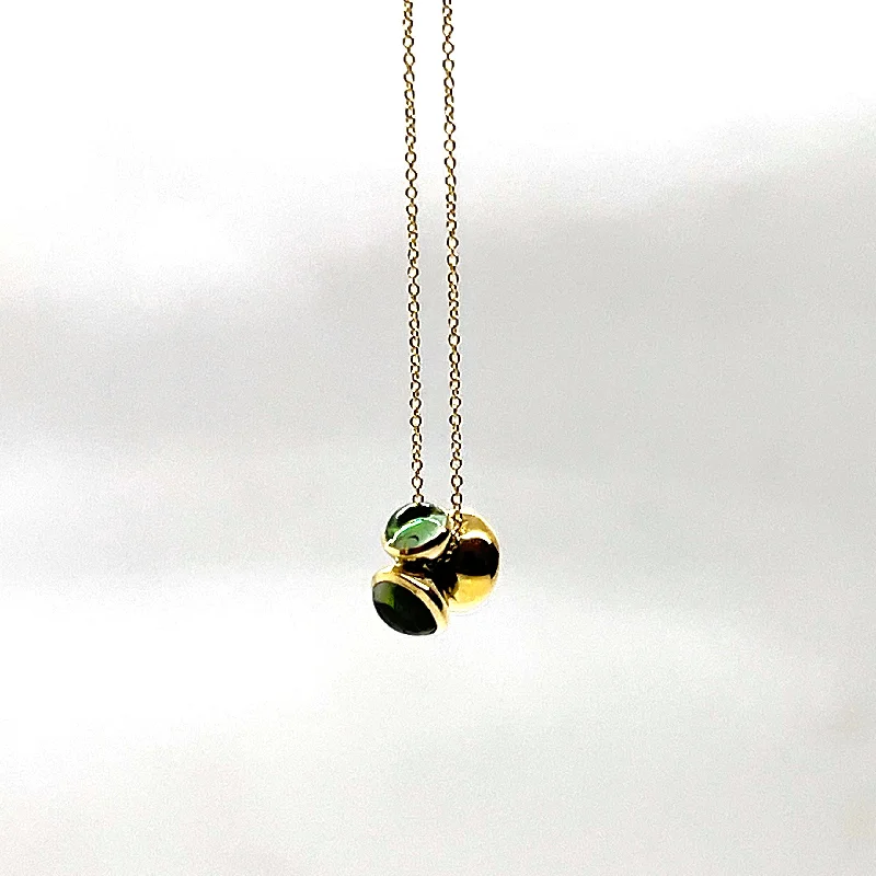 Cloudy Triple Tourmaline Necklace