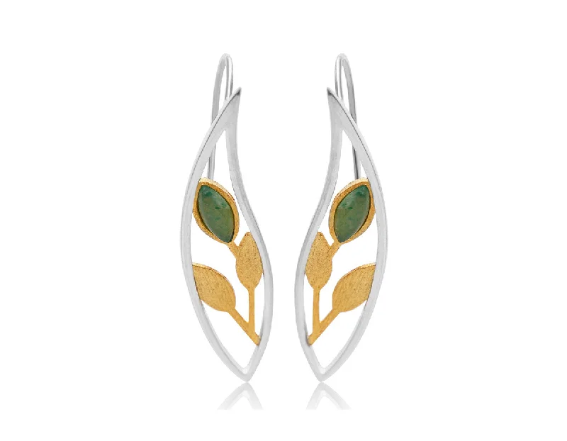 Spring in the Air Leaves Drop Earring