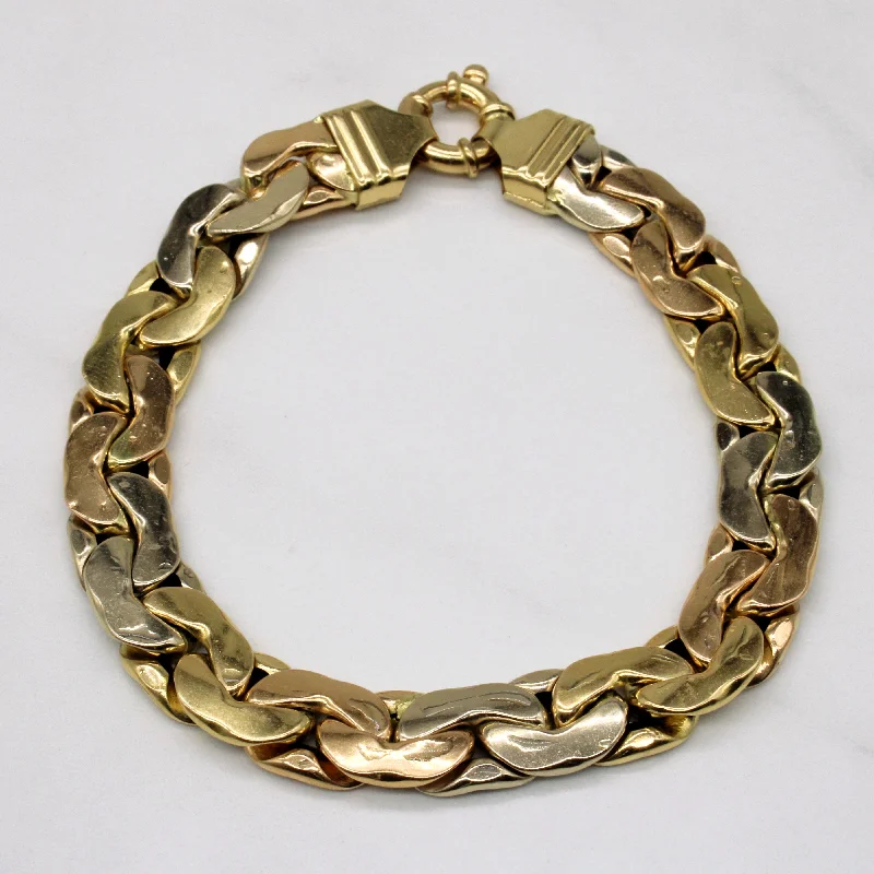 18k Tri Tone Gold Bracelet | 8.5" |