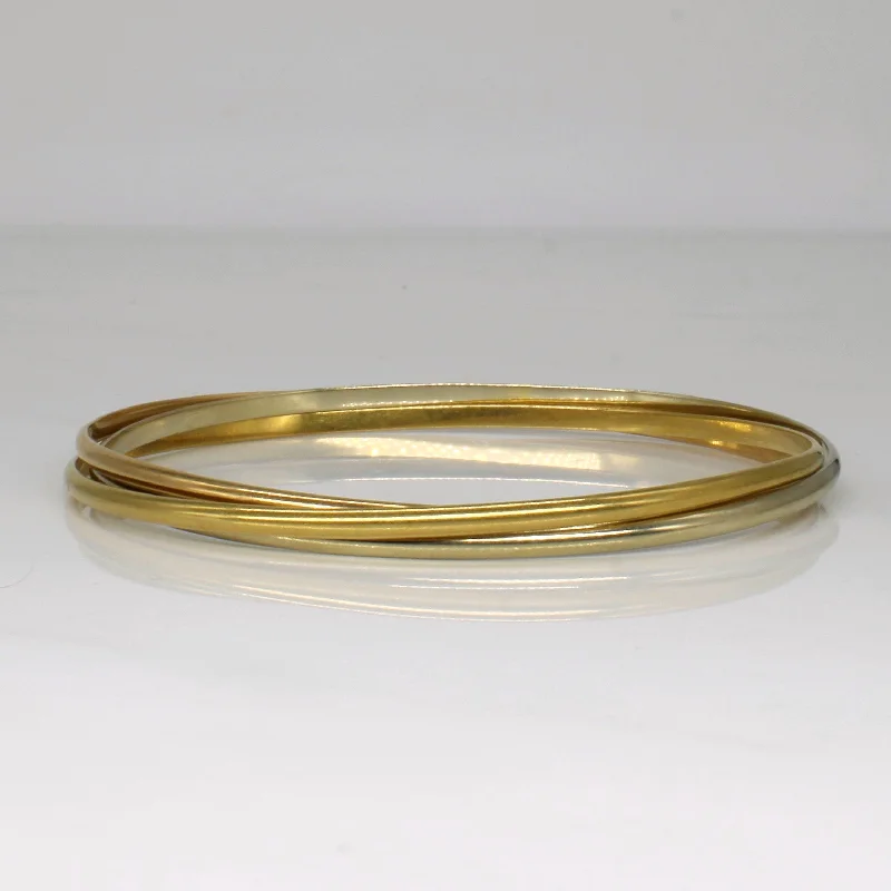 18k Multi Tone Gold Interlocked Bracelets | 8" |