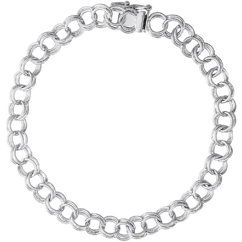 Rembrandt Charms - Double Link Curb Classic Charm Bracelet - 20-0022