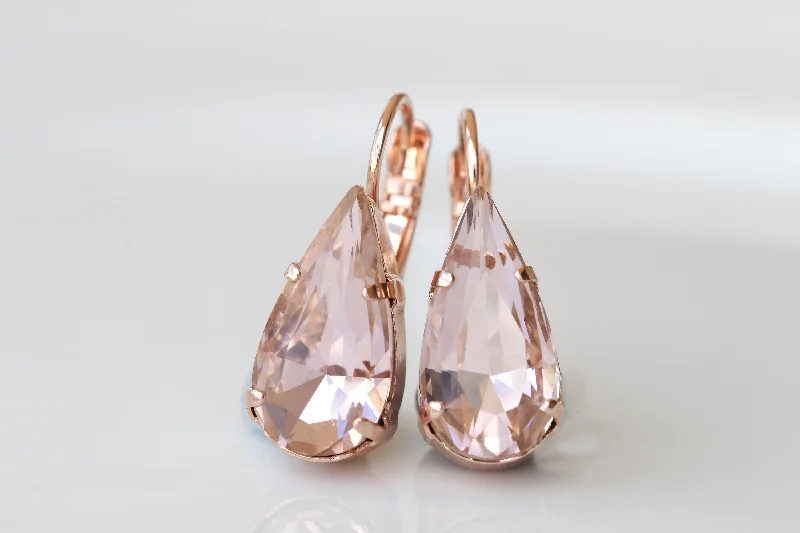 BLUSH MORGANITE EARRINGS