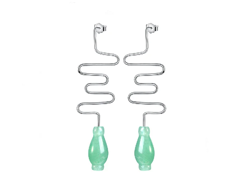 Aventurine Vase Earring