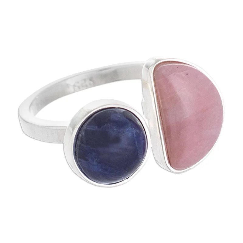 Novica Handmade Planetary Influence Sodalite And Opal Wrap Ring