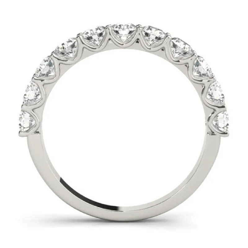 1/2Ct Diamond U Prong Wedding Ring in White Gold