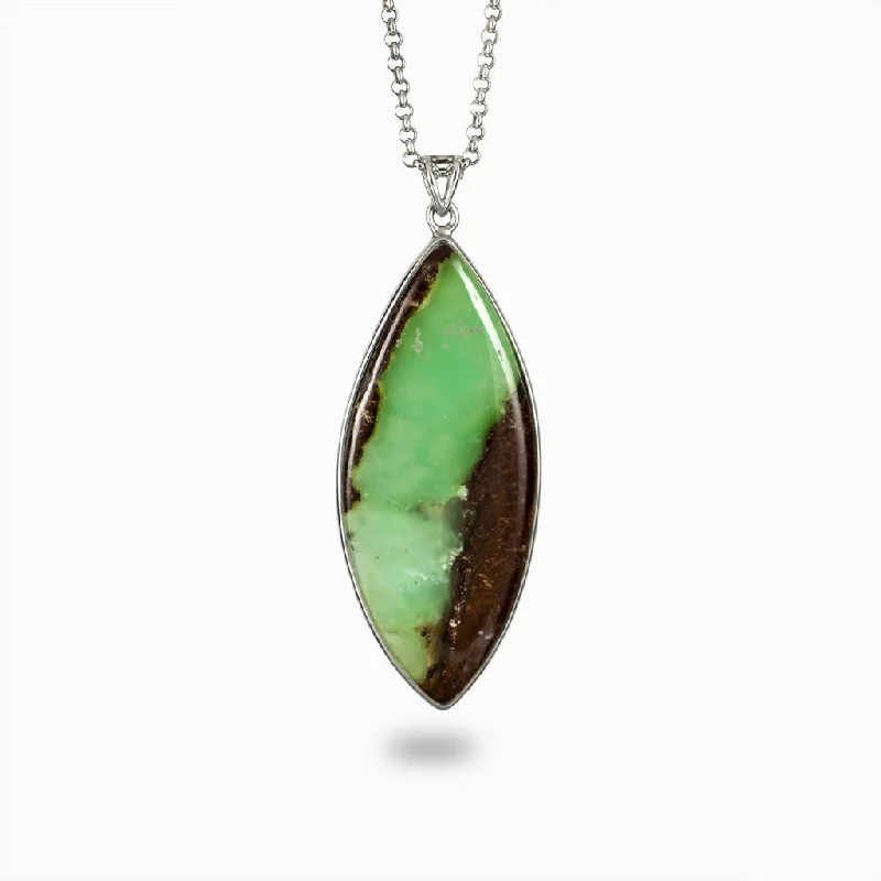 Chrysoprase In Matrix Necklace