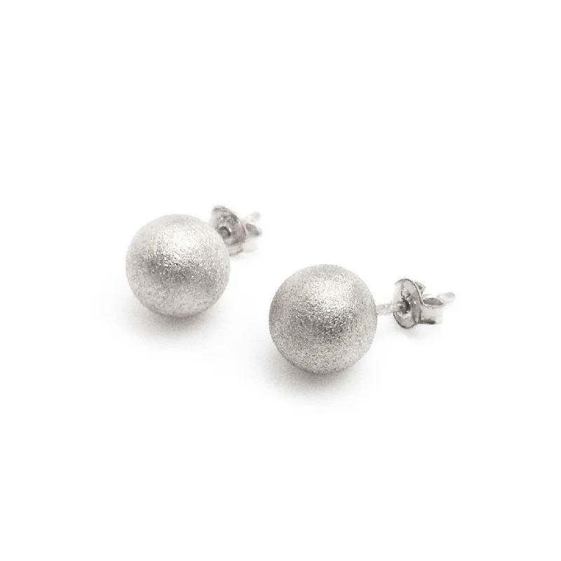 Silver Ball Stud Earring