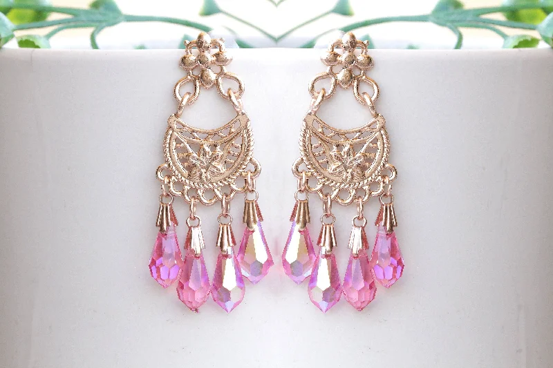 PINK FUCHSIA Fringes Earrings