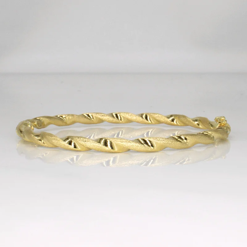 14k Yellow Gold Twisted Bracelet | 7" |