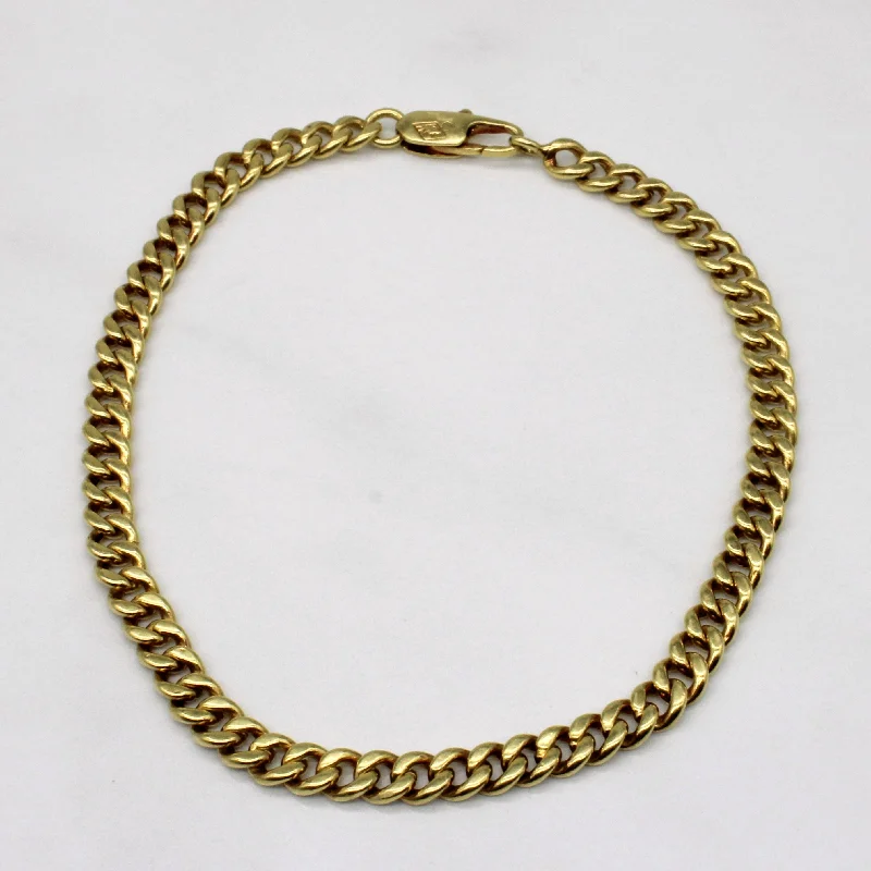 18k Yellow Gold Curb Link Bracelet | 8.25" |