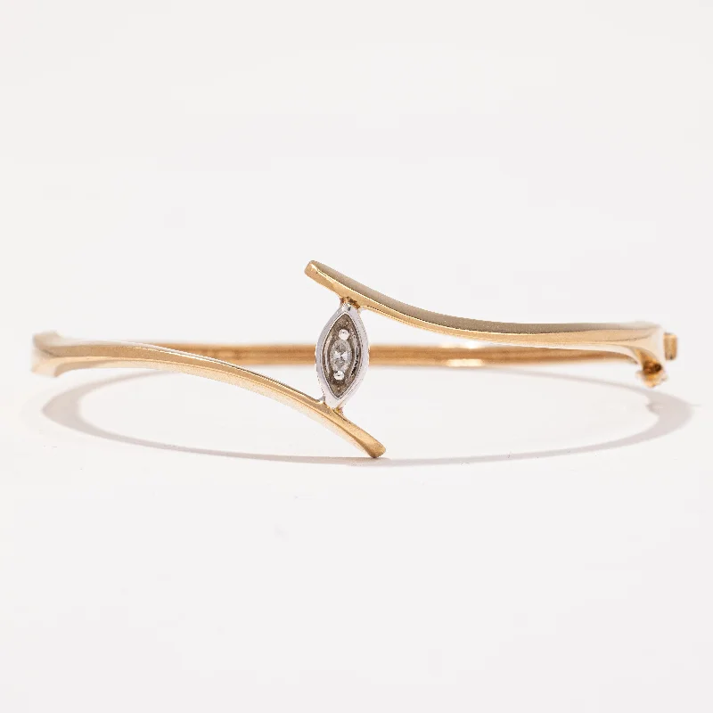 Bypass Marquise Diamond Bangle | 0.05 ct, 7.5" |