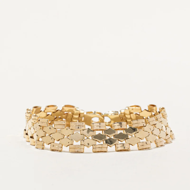 14k Yellow Gold Statement Bracelet | 7.25" |