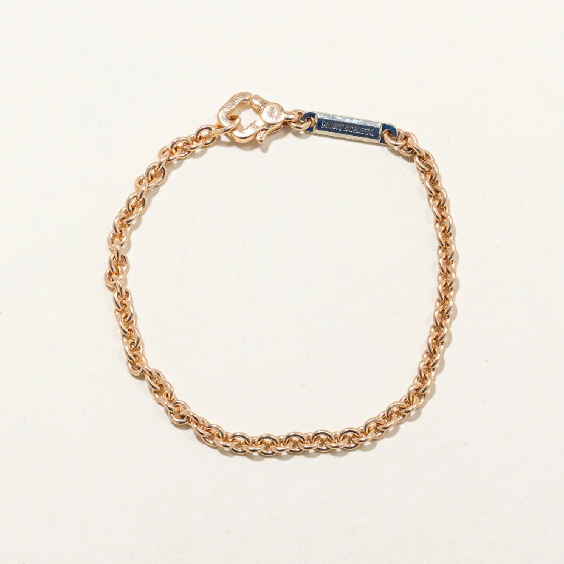 18k Rose Gold Rolo Chain Bracelet | 6.25" |