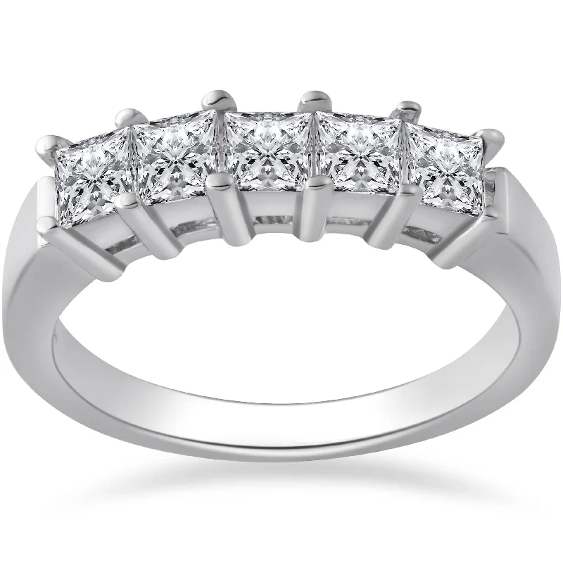 1ct Princess Cut Natural Diamond Wedding Anniversary Ring